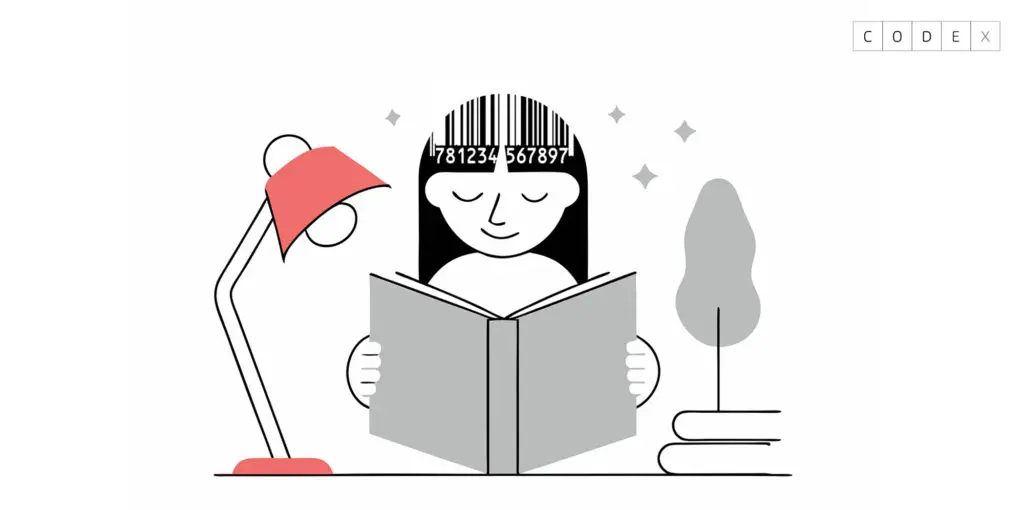 Illustratie met tekst ‘ISBN’ – service van Codex voor auteurs die hun boek zelf willen uitgeven