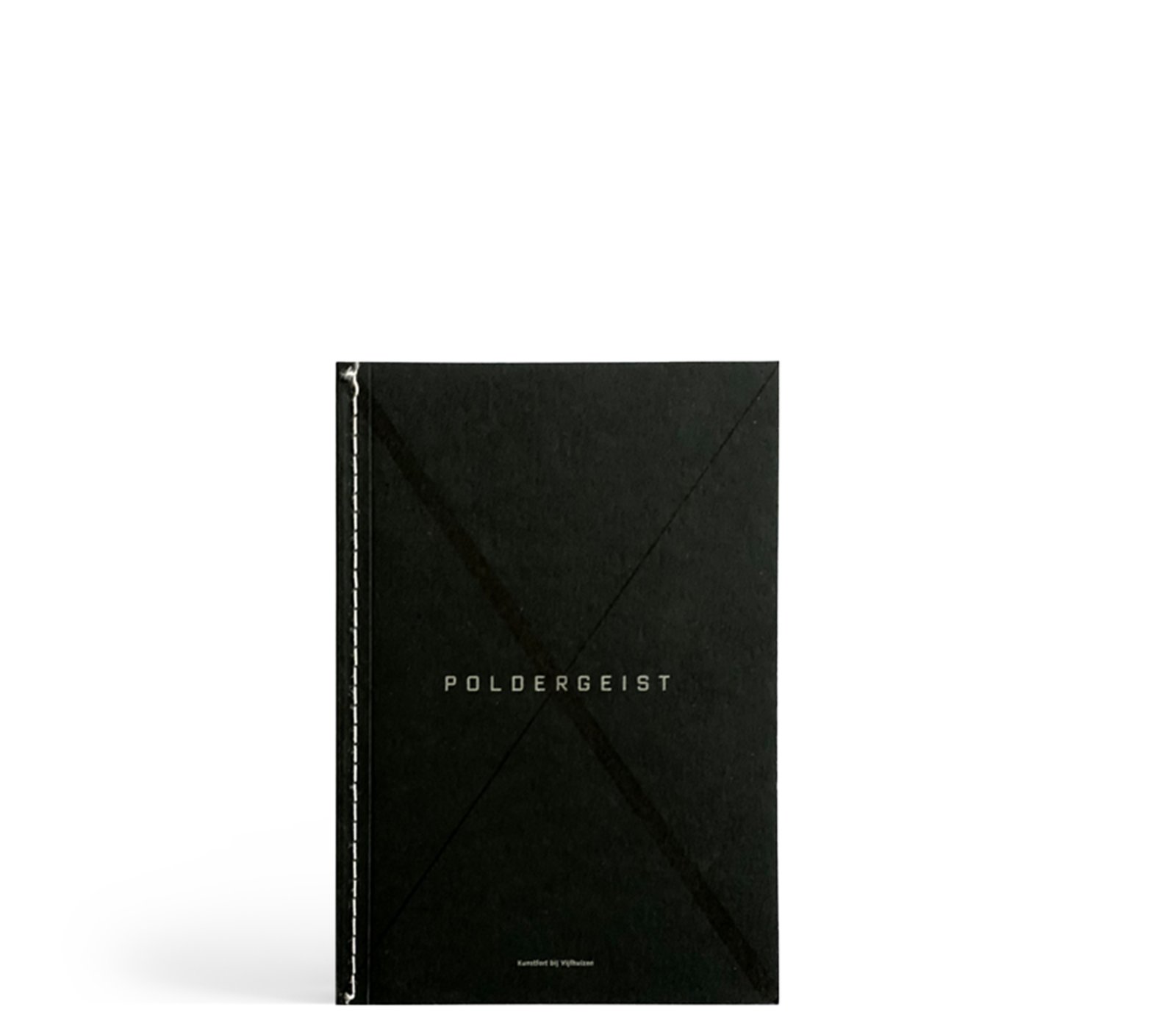 Omslag van de kunstpublicatie ‘Poldergeist’ door Codex – inspirerend voorbeeld voor beeldend kunstenaars die via Codex zelf een boek willen uitgeven.