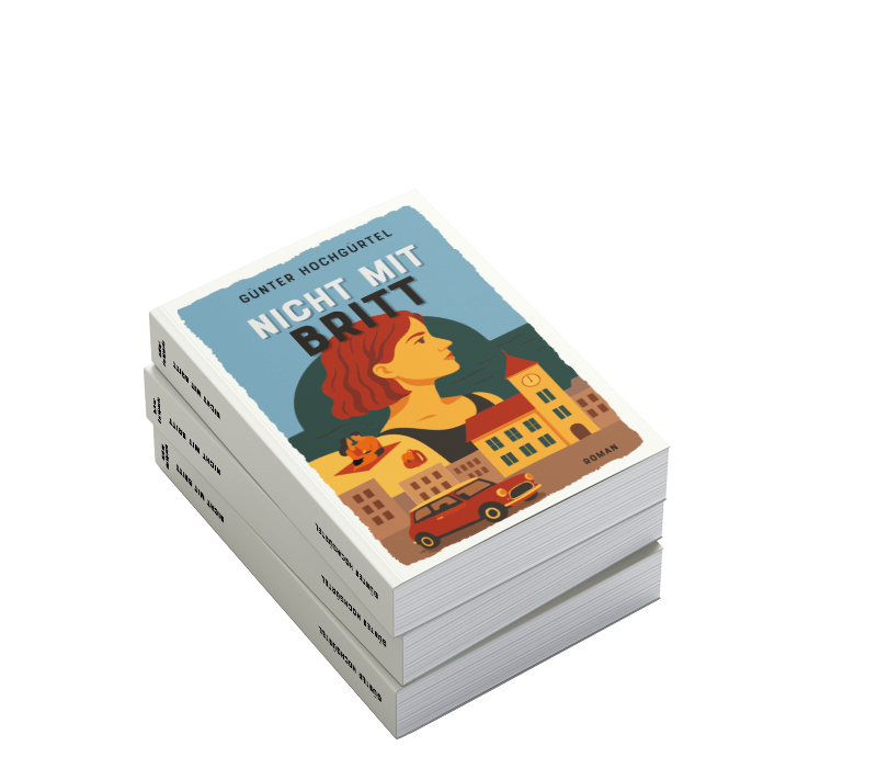 Drukexemplaren van het boek 'Nicht mit Britt' van Günter Hochgürtel — inspiratie voor auteurs die via Codex zelf een boek willen uitgeven